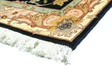 Corredor Tapete Persa - Tabriz - Royal - 290 x 84 cm - preto