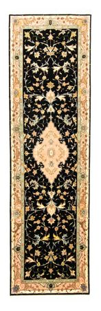 Loper Perzisch tapijt - Tabriz - Royal - 294 x 85 cm - zwart