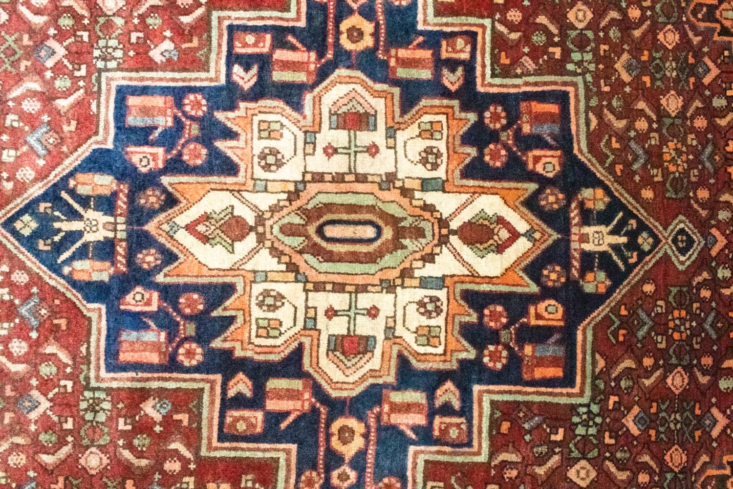 Alfombra persa - Nómada - 195 x 136 cm - rojo