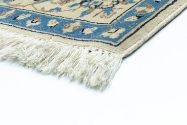 Alfombra persa - Nain - 208 x 125 cm - azul oscuro