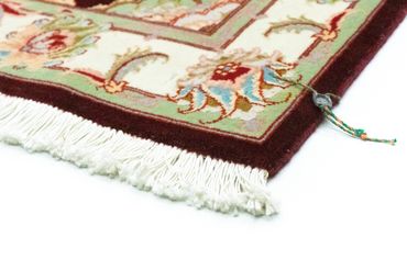 Tappeto corsia Tappeto Persero - Tabriz - Reale - 227 x 76 cm - rosso scuro