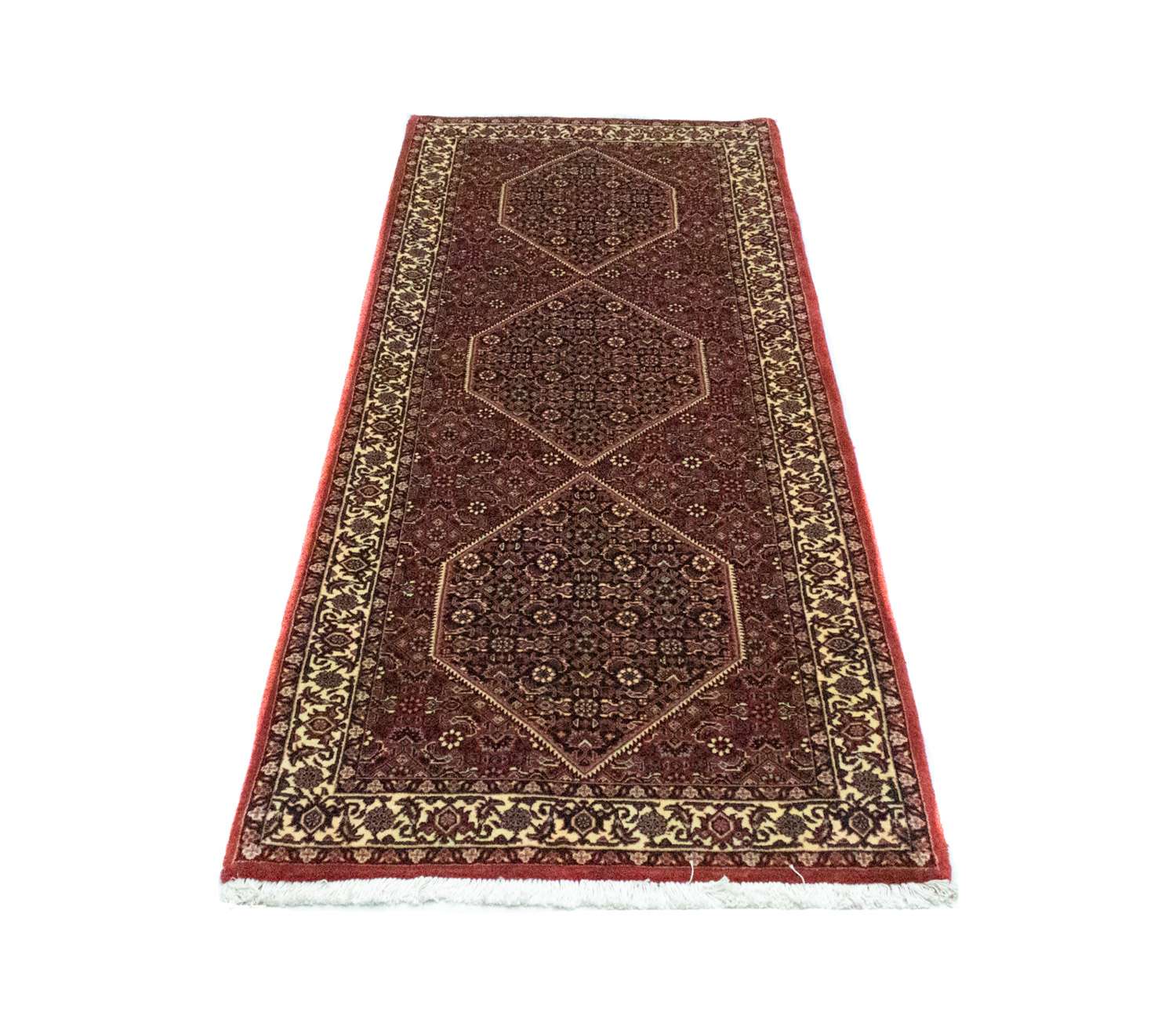 Tapis de couloir Tapis persan - Bidjar - 195 x 75 cm - rouge