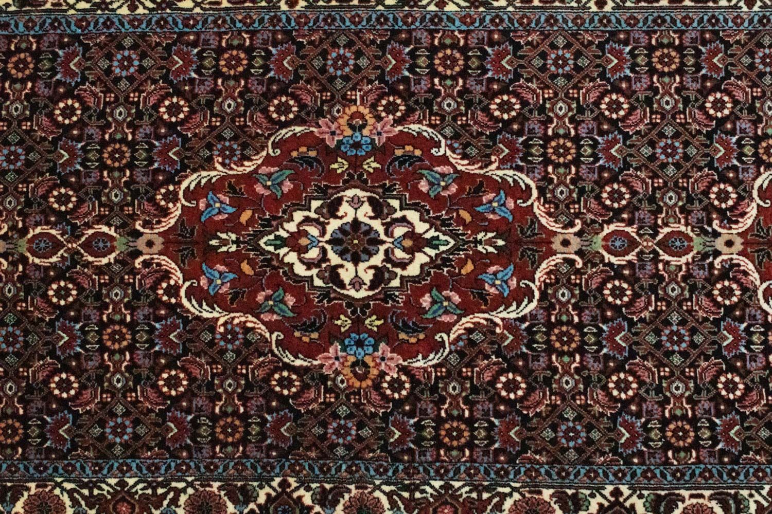 Biegacz Dywan perski - Bijar - 215 x 73 cm - niebieski