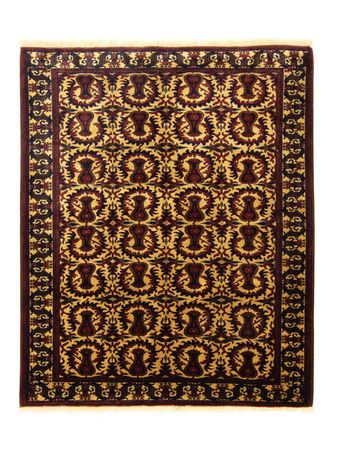 Tapis afghan - 198 x 150 cm - rouge foncé