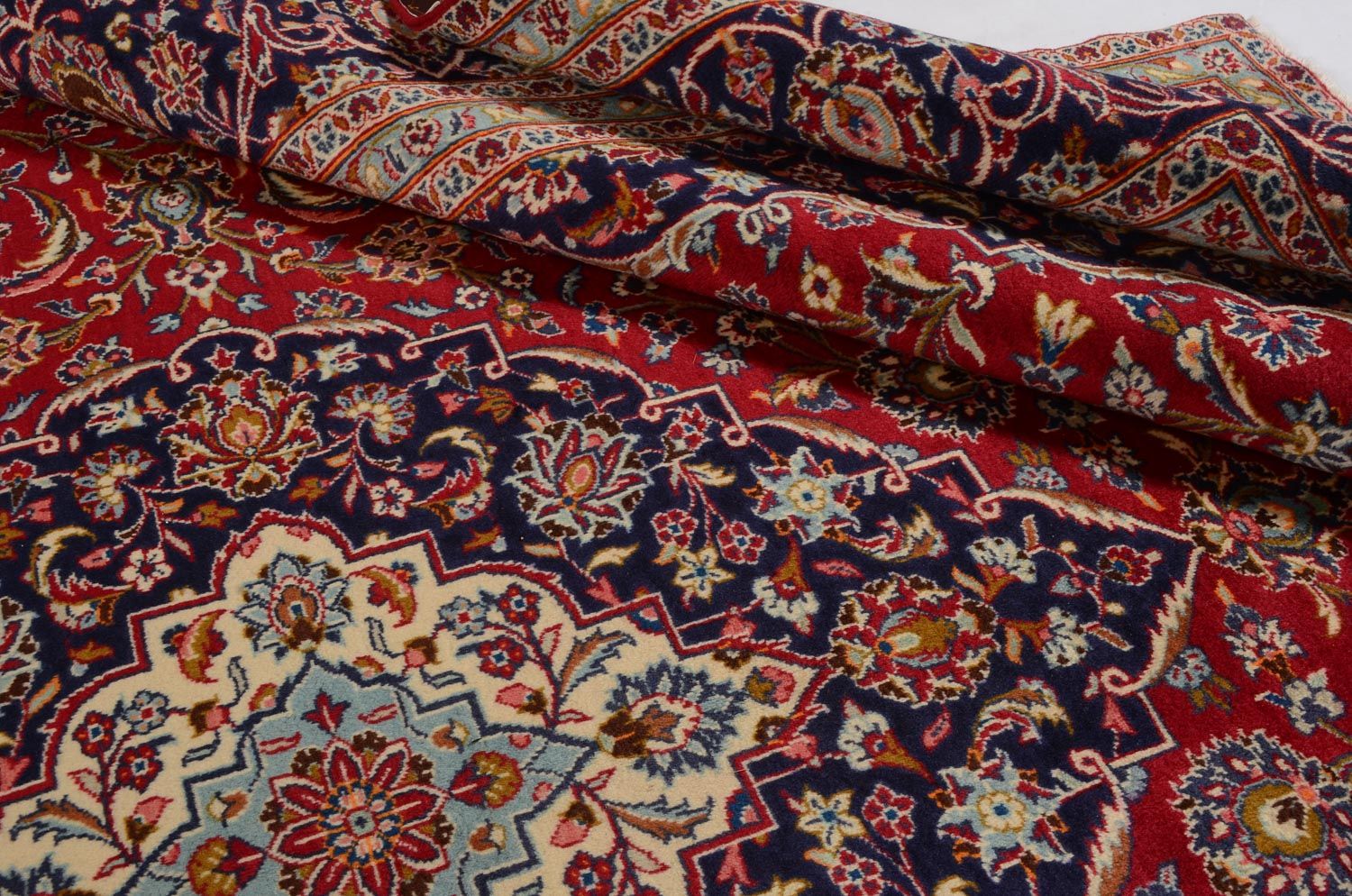 Perský koberec - Keshan - 398 x 293 cm - červená