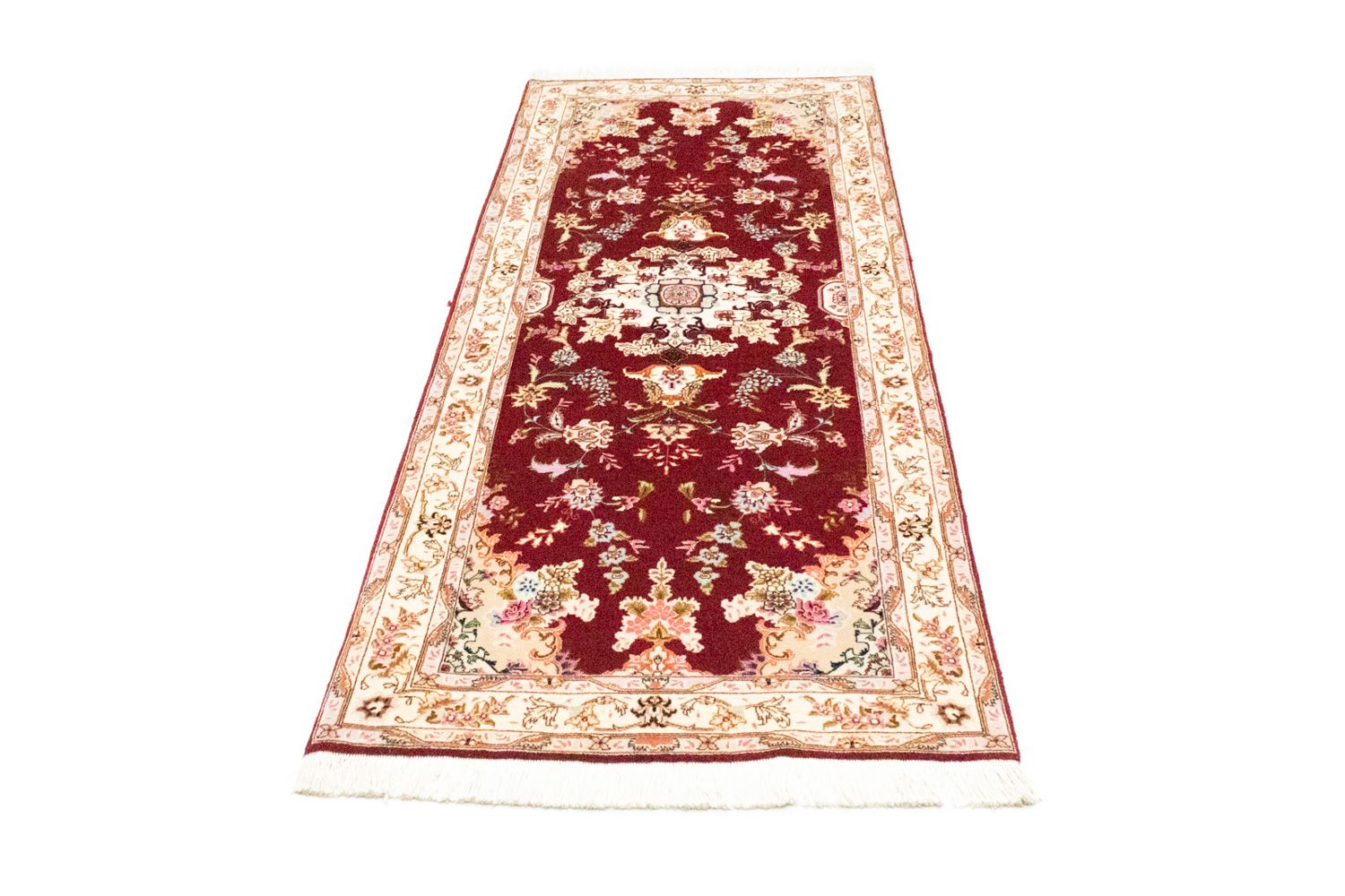 Runner Perser Rug - Tabriz - Royal - 202 x 81 cm - red