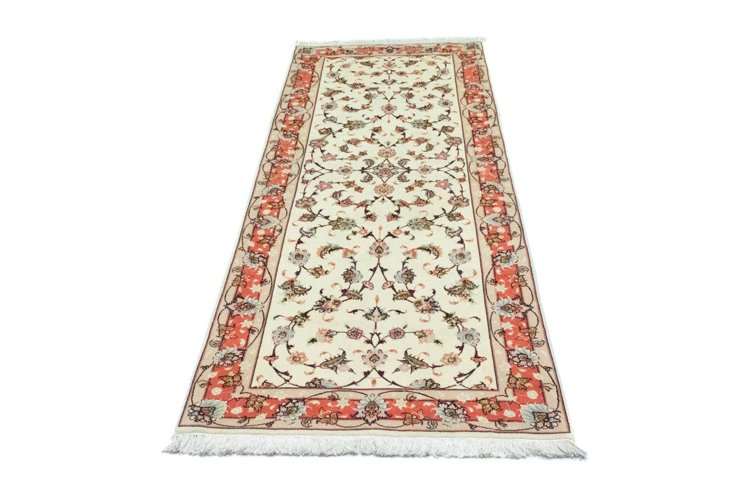 Alfombra de pasillo Alfombra Persa - Tabriz - Real - 210 x 80 cm - beige