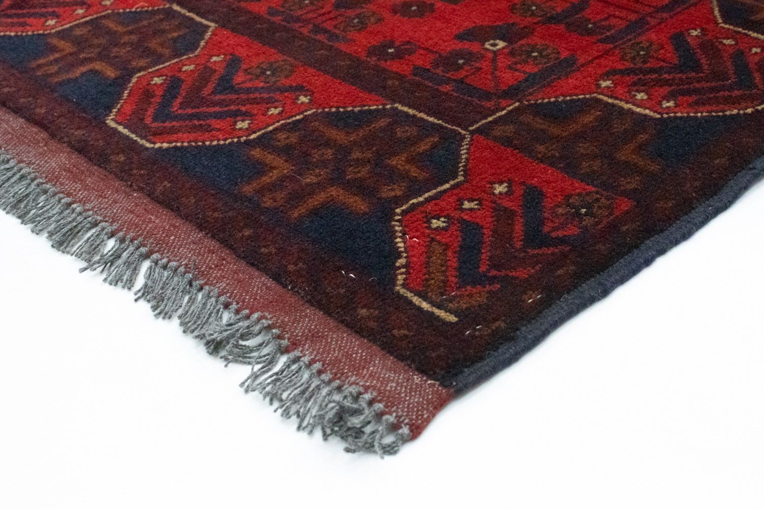 Tapis afghan - Kunduz - 191 x 121 cm - bleu foncé