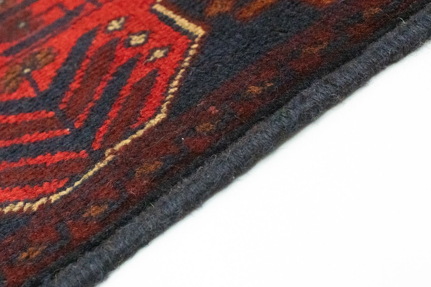 Alfombra afgana - Kunduz - 191 x 121 cm - azul oscuro