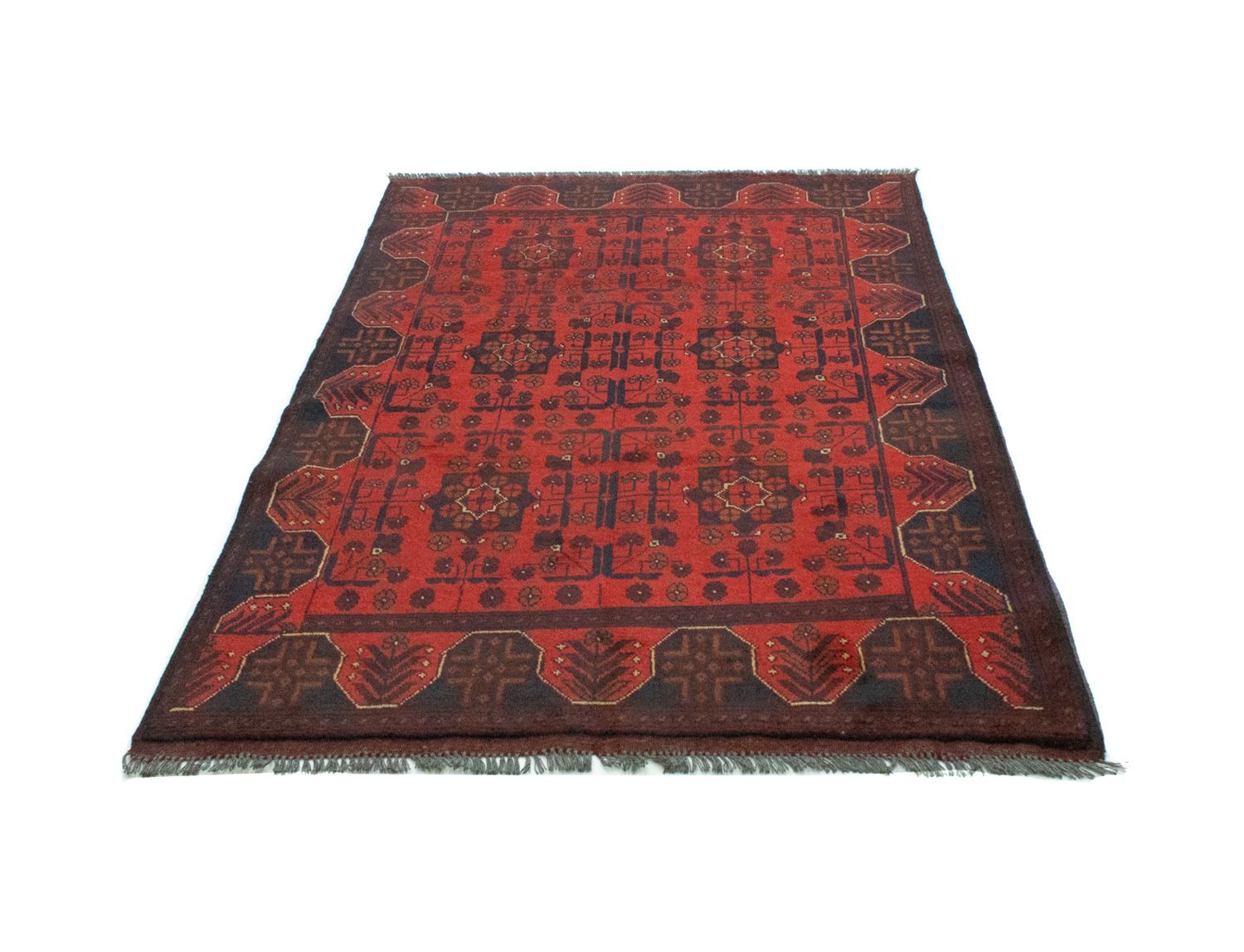 Afghaans tapijt - Kunduz - 191 x 121 cm - donkerblauw