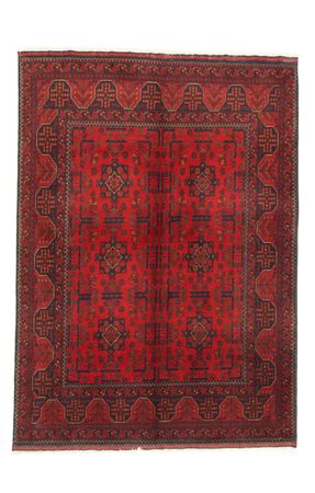 Alfombra afgana - Kunduz - 195 x 155 cm - rojo