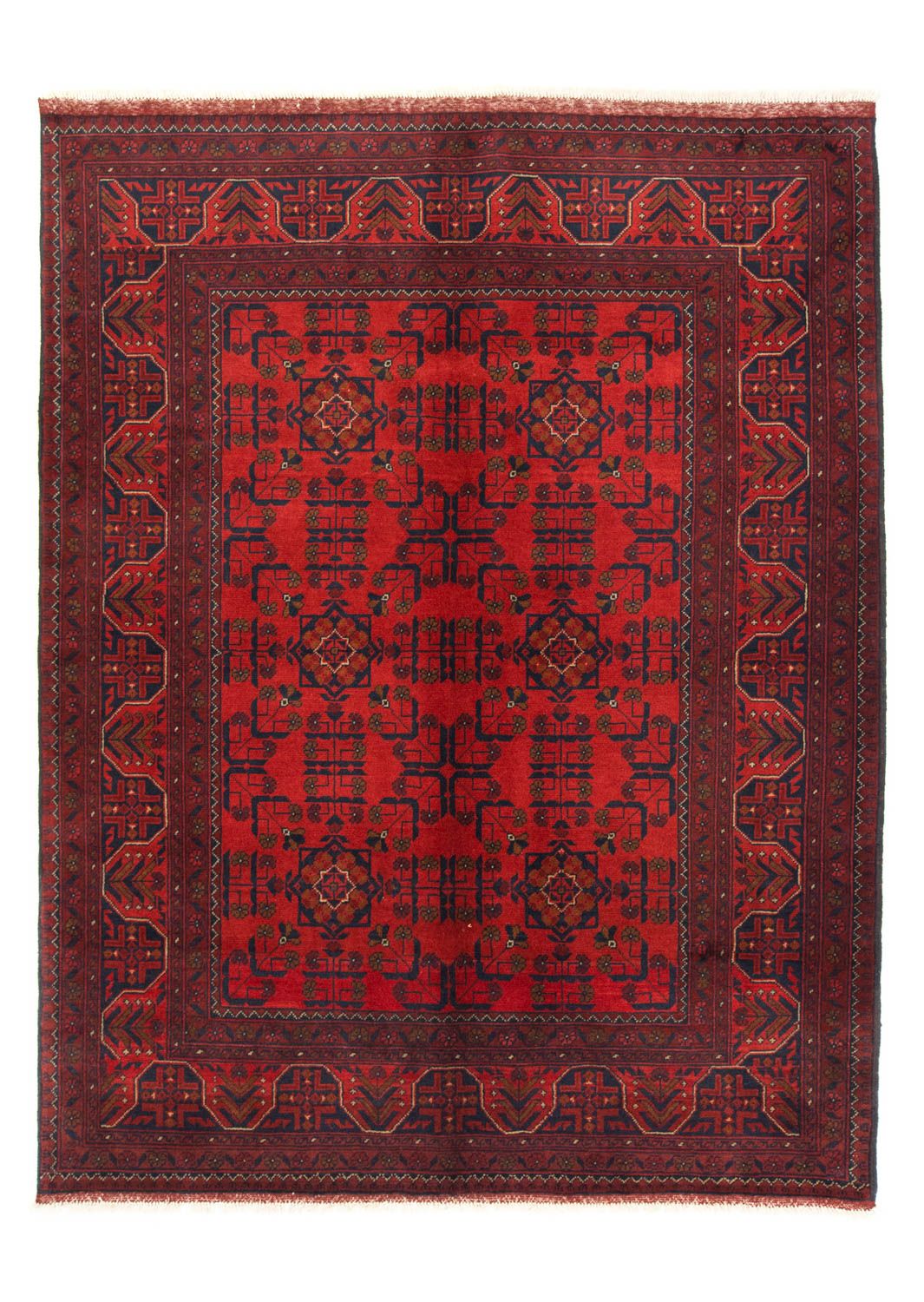 Afghanske tepper - Kunduz - 206 x 149 cm - rød
