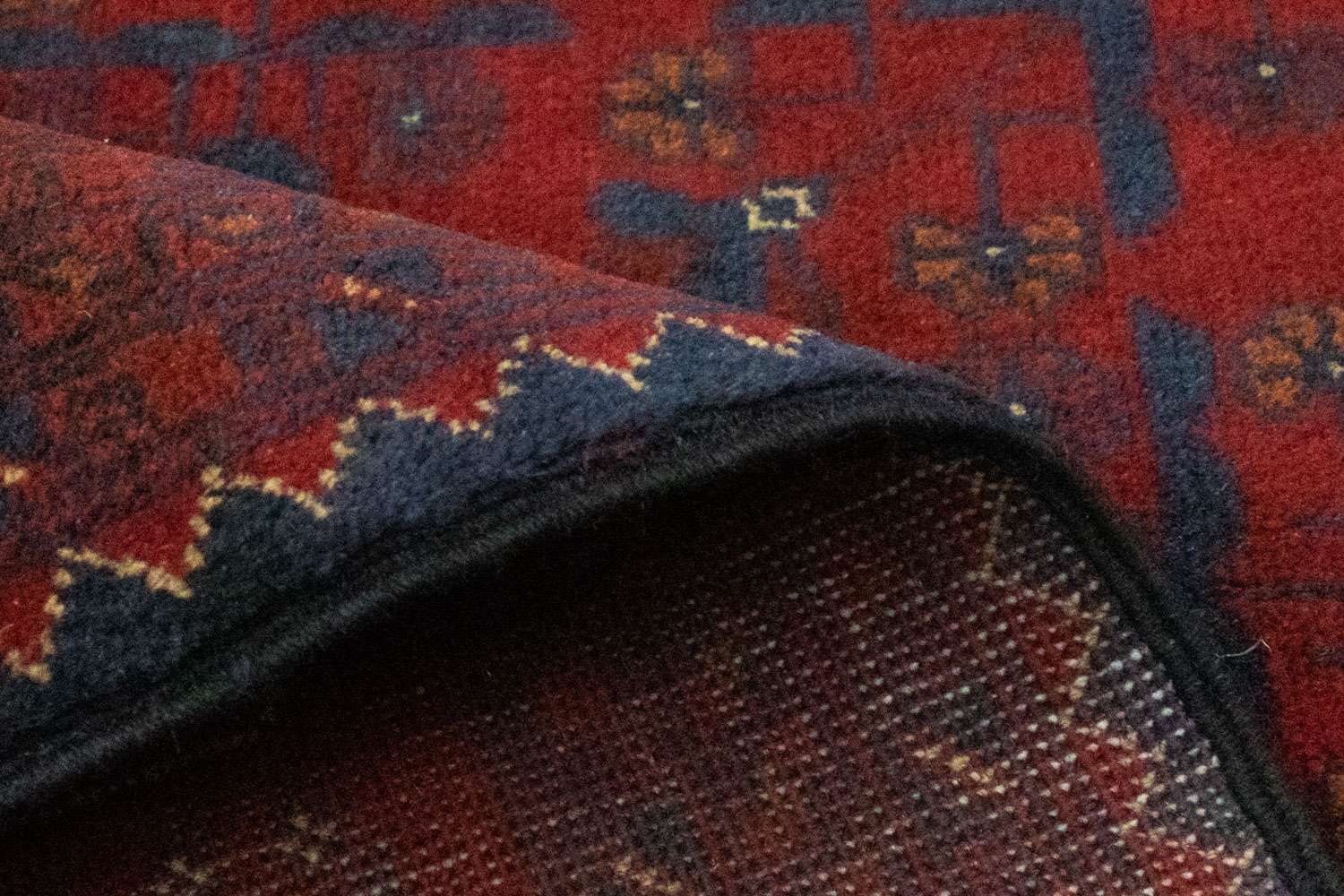 Afghansk tæppe - Kunduz - 147 x 100 cm - rød