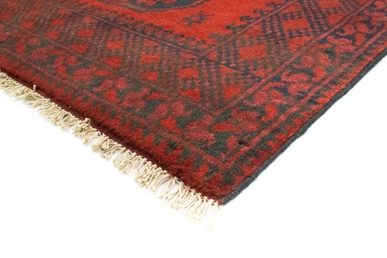 Afghansk matta - Filpa - 192 x 101 cm - röd