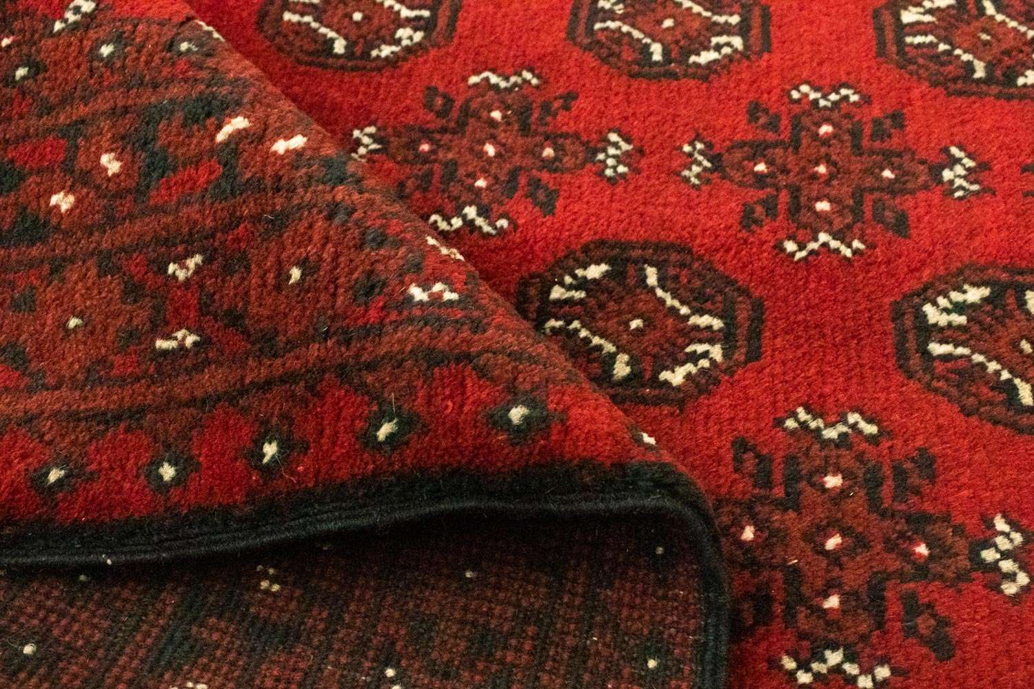 Afghansk matta - Filpa - 192 x 101 cm - röd