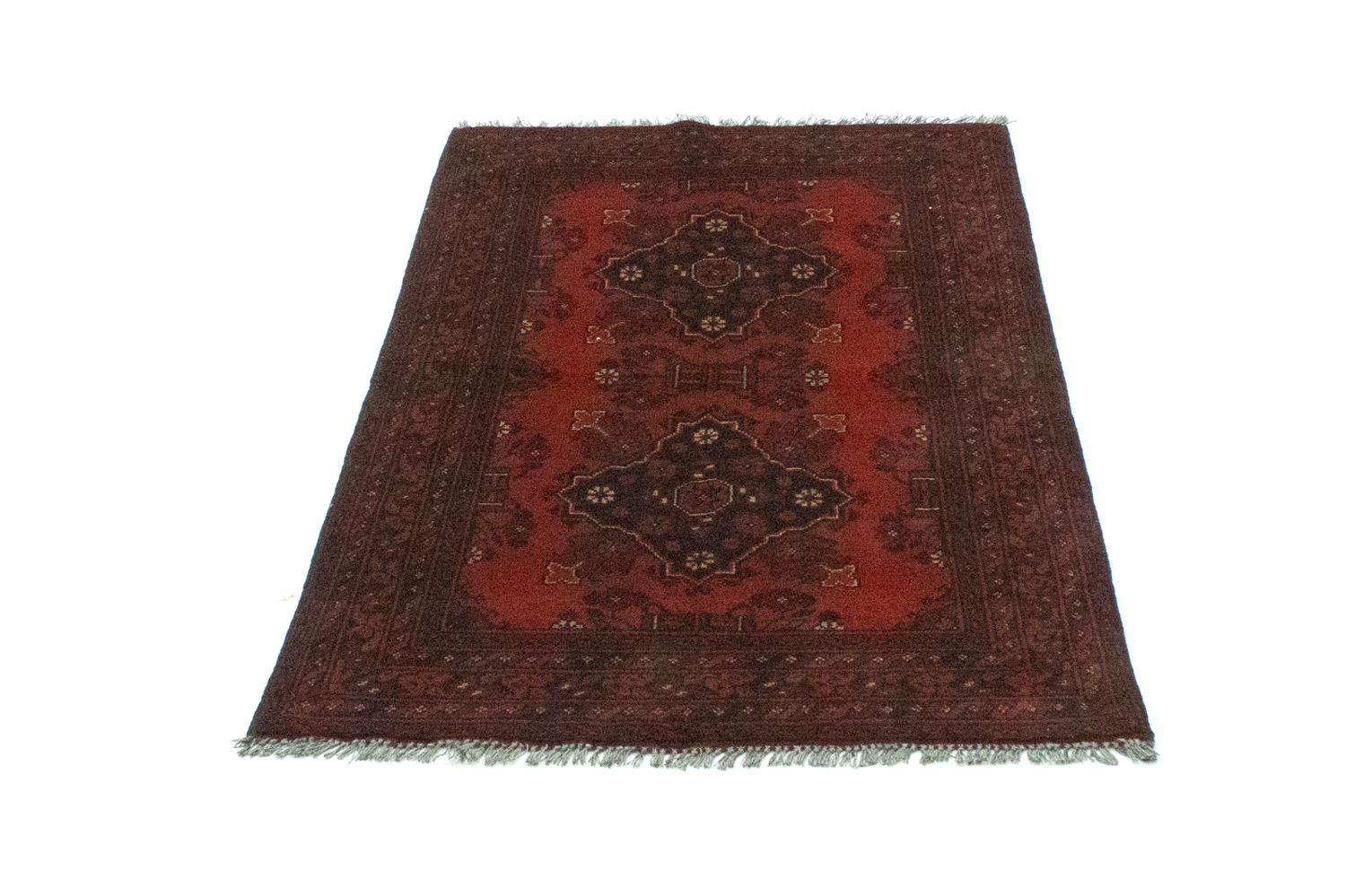 Afghansk matta - Kunduz - 127 x 75 cm - röd