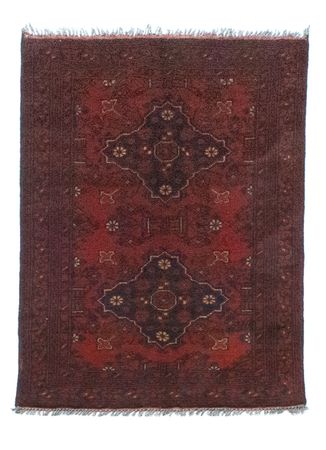 Tapis afghan - Kunduz - 129 x 73 cm - rouge