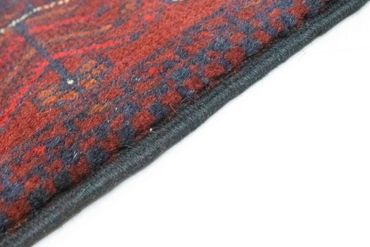 Tapis de couloir Tapis afghan - Kunduz - 289 x 77 cm - rouge