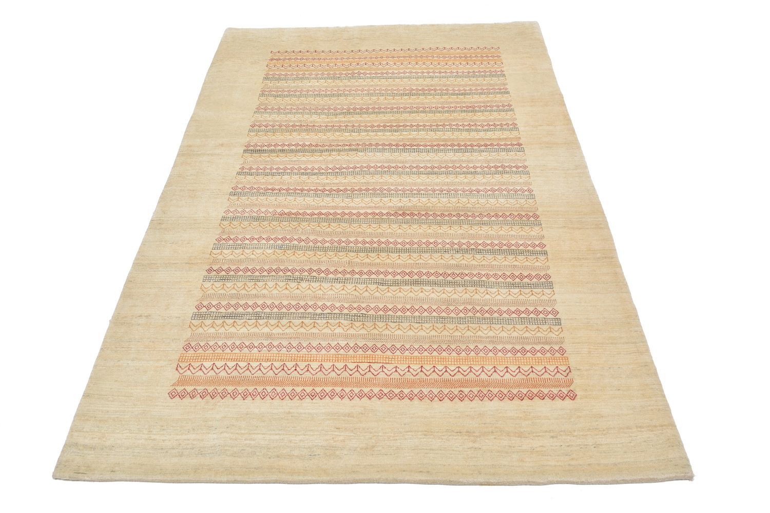 Alfombra Gabbeh - Loribaft Persa - 302 x 201 cm - natural