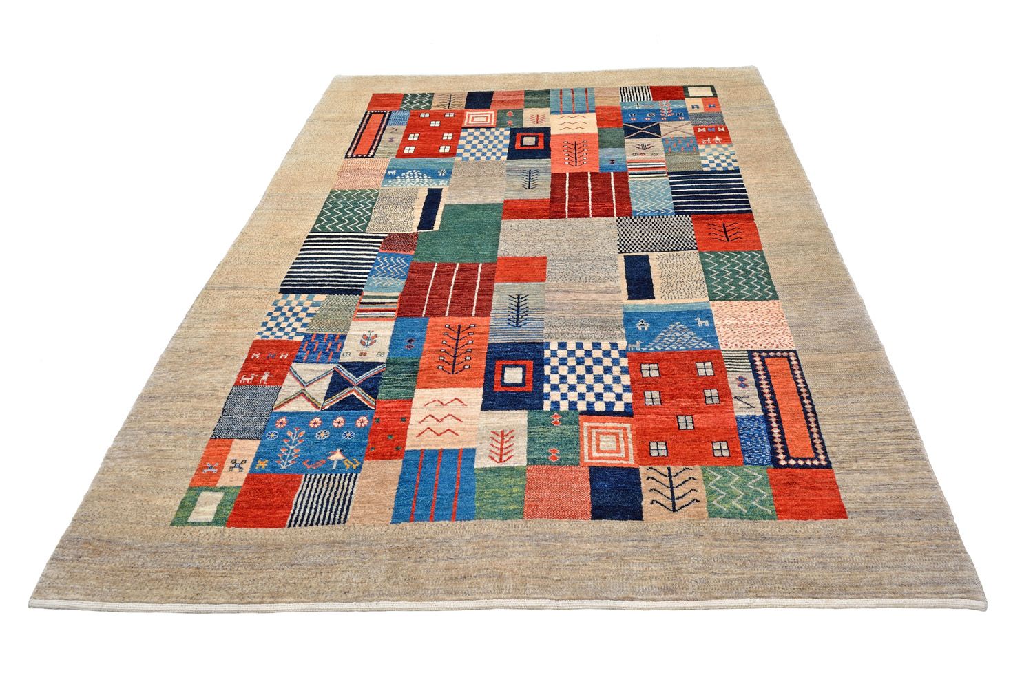 Alfombra Gabbeh - Loribaft Persa - 269 x 185 cm - multicolor