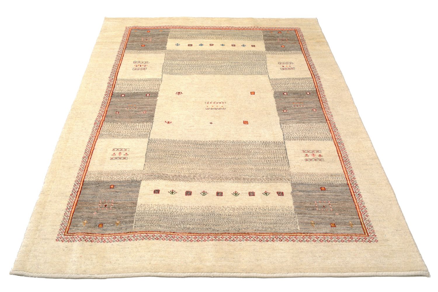 Gabbeh teppe - Loribaft persisk teppe - 200 x 149 cm - lysebrun