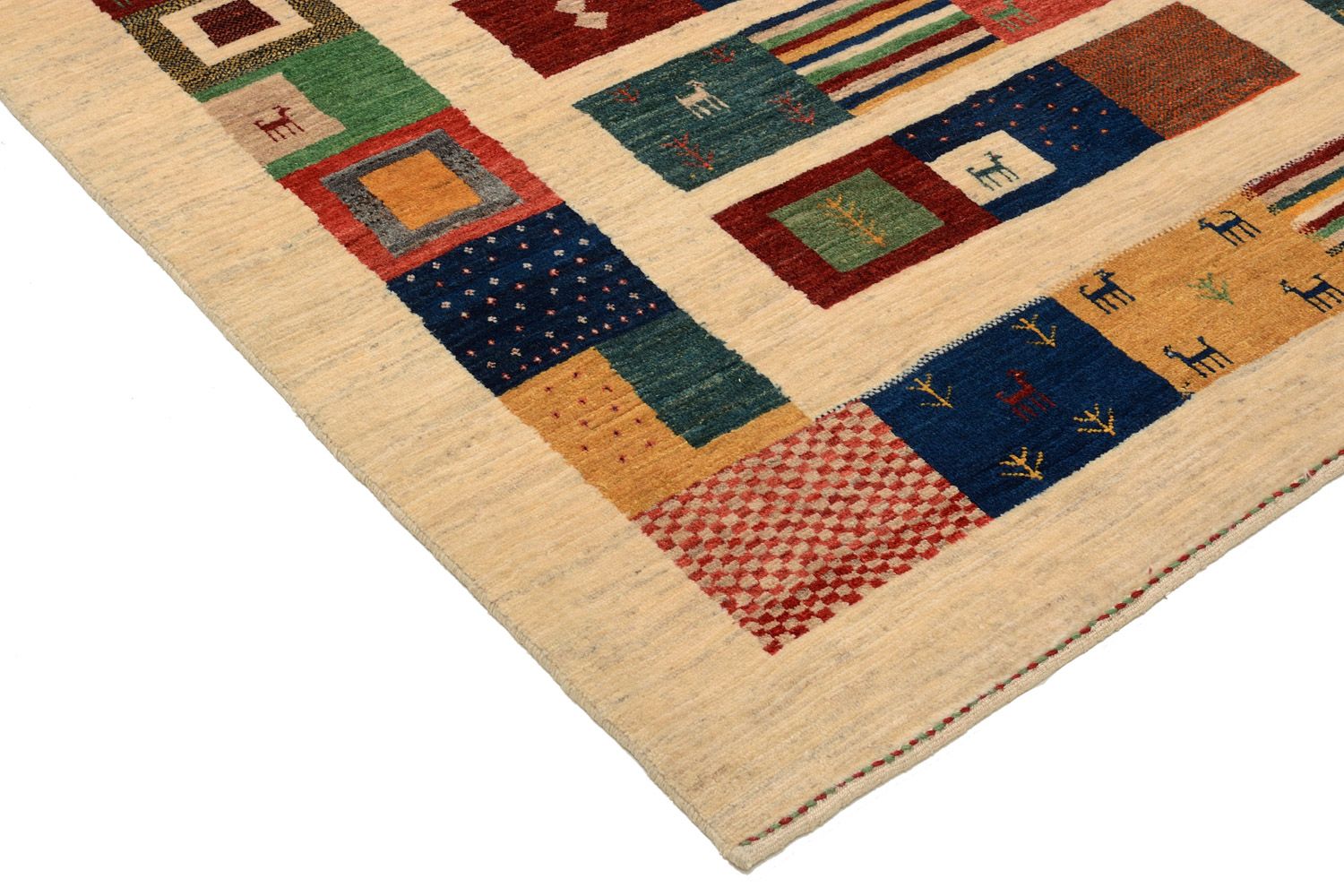 Gabbeh Koberec - Loribaft Perský - 226 x 154 cm - vícebarevné