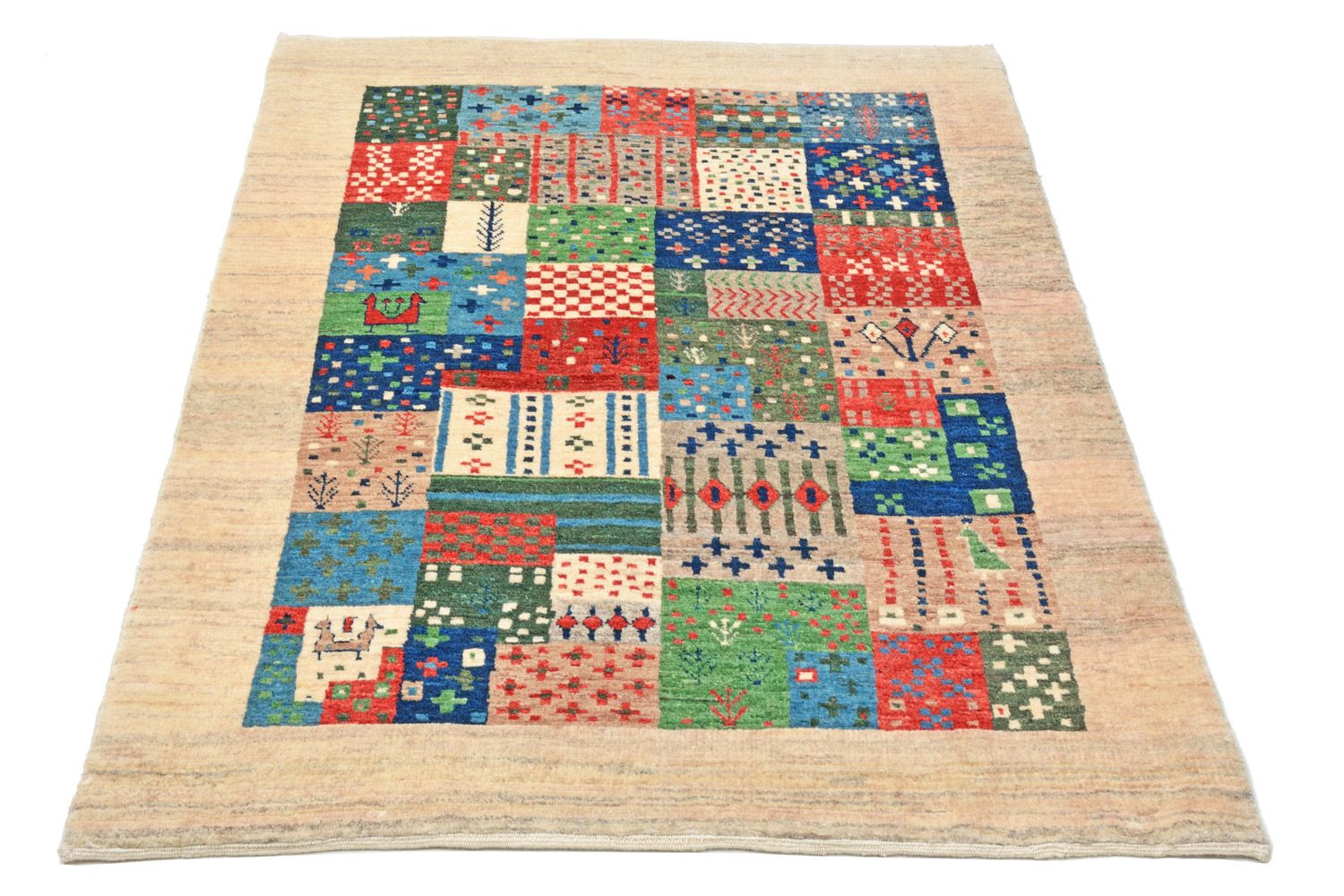 Alfombra Gabbeh - Loribaft Persa - 149 x 111 cm - multicolor
