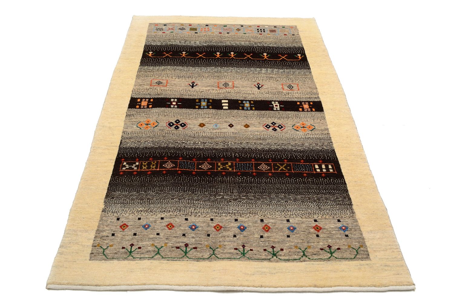Gabbeh teppe - Loribaft persisk teppe - 214 x 126 cm - flerfarget