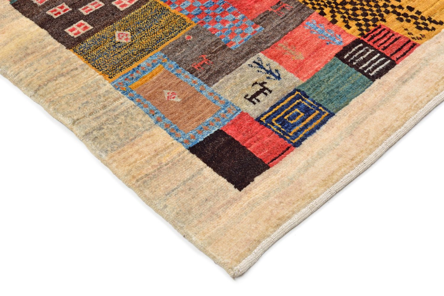 Gabbeh teppe - Loribaft persisk teppe - 156 x 102 cm - farget