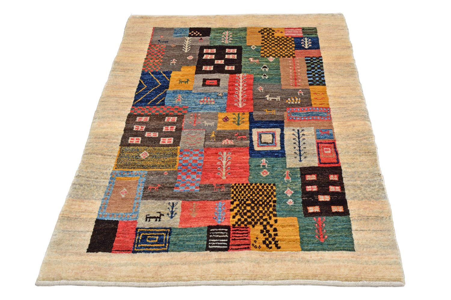 Gabbeh teppe - Loribaft persisk teppe - 156 x 102 cm - farget