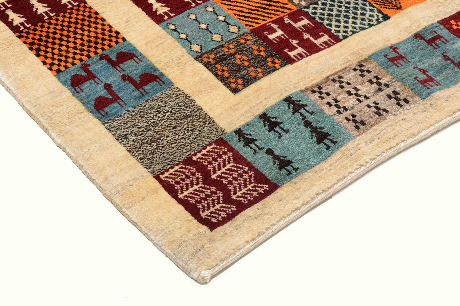 Gabbeh Koberec - Loribaft Perský - 214 x 147 cm - barevné