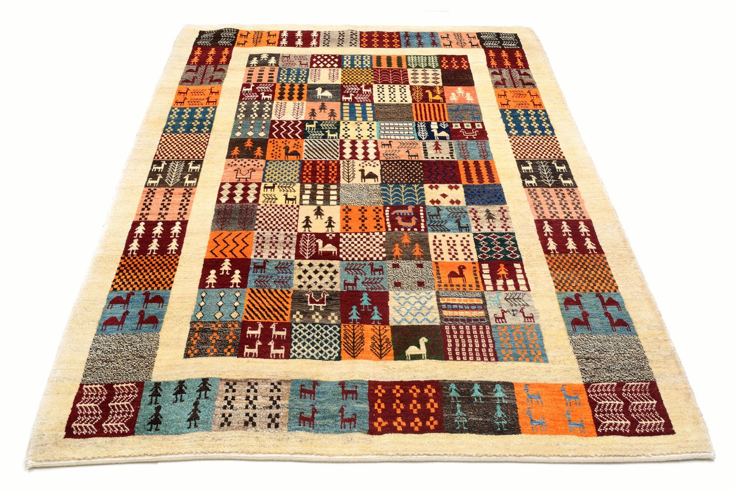 Gabbeh Koberec - Loribaft Perský - 214 x 147 cm - barevné