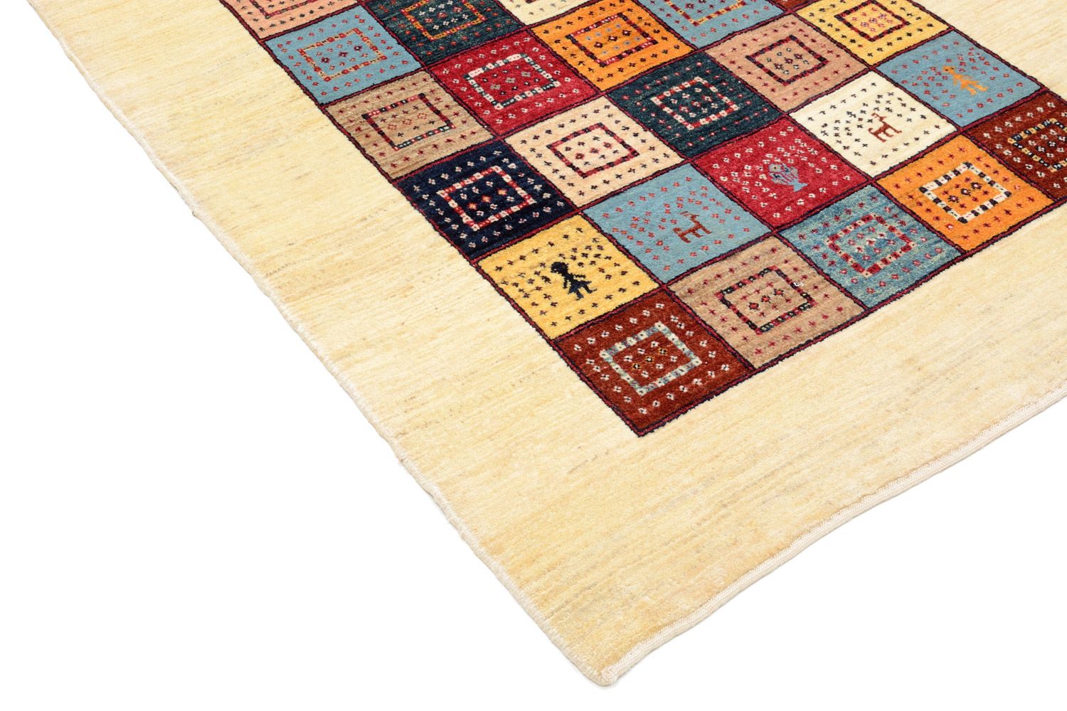 Gabbeh Koberec - Loribaft Perský - 207 x 121 cm - barevné