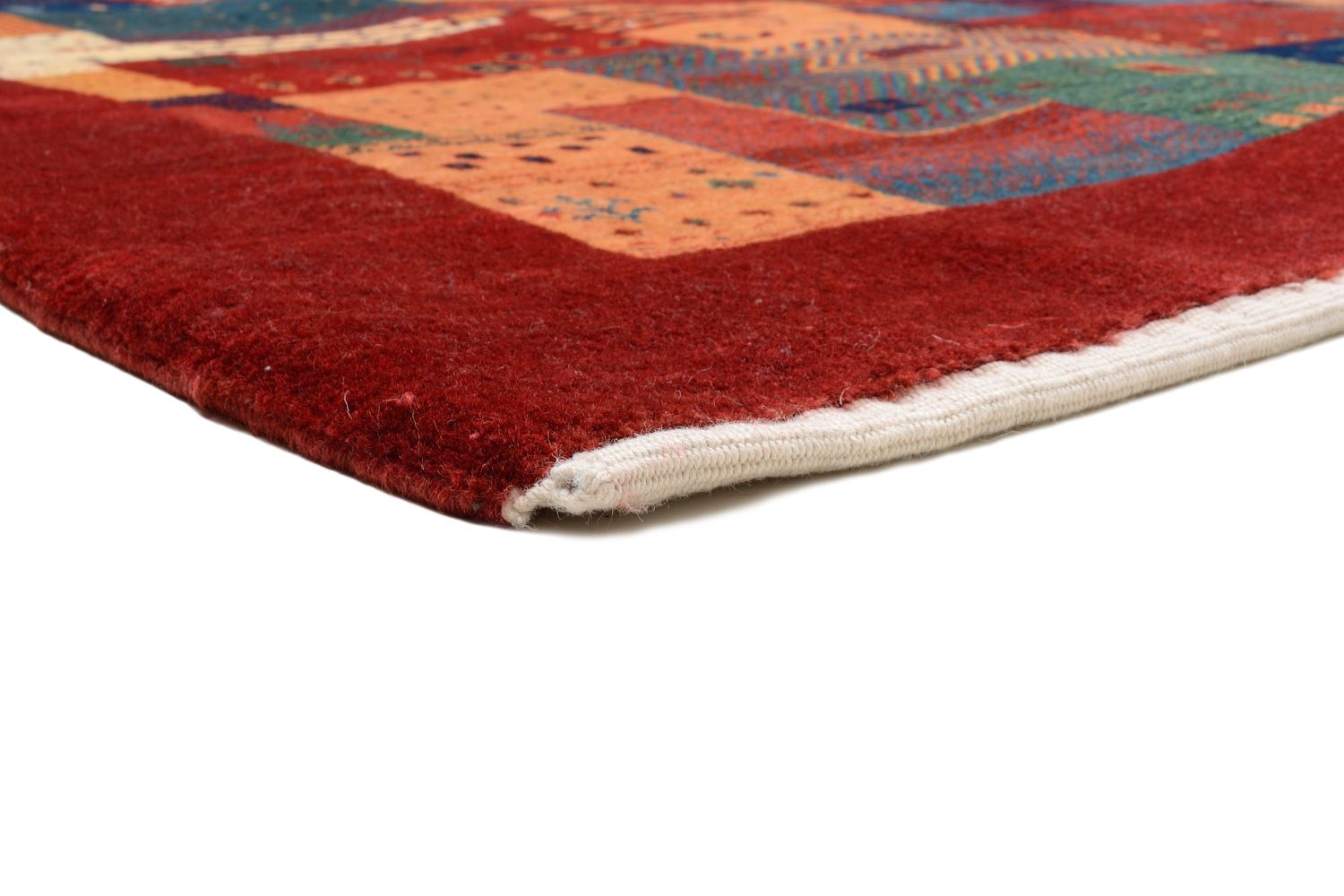 Gabbeh teppe - Loribaft persisk teppe - 201 x 154 cm - rød