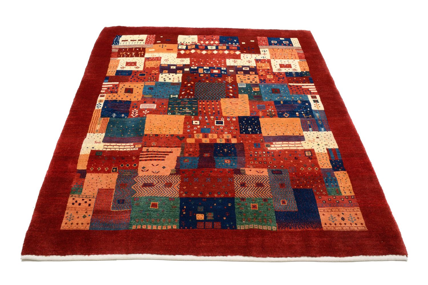 Gabbeh teppe - Loribaft persisk teppe - 201 x 154 cm - rød