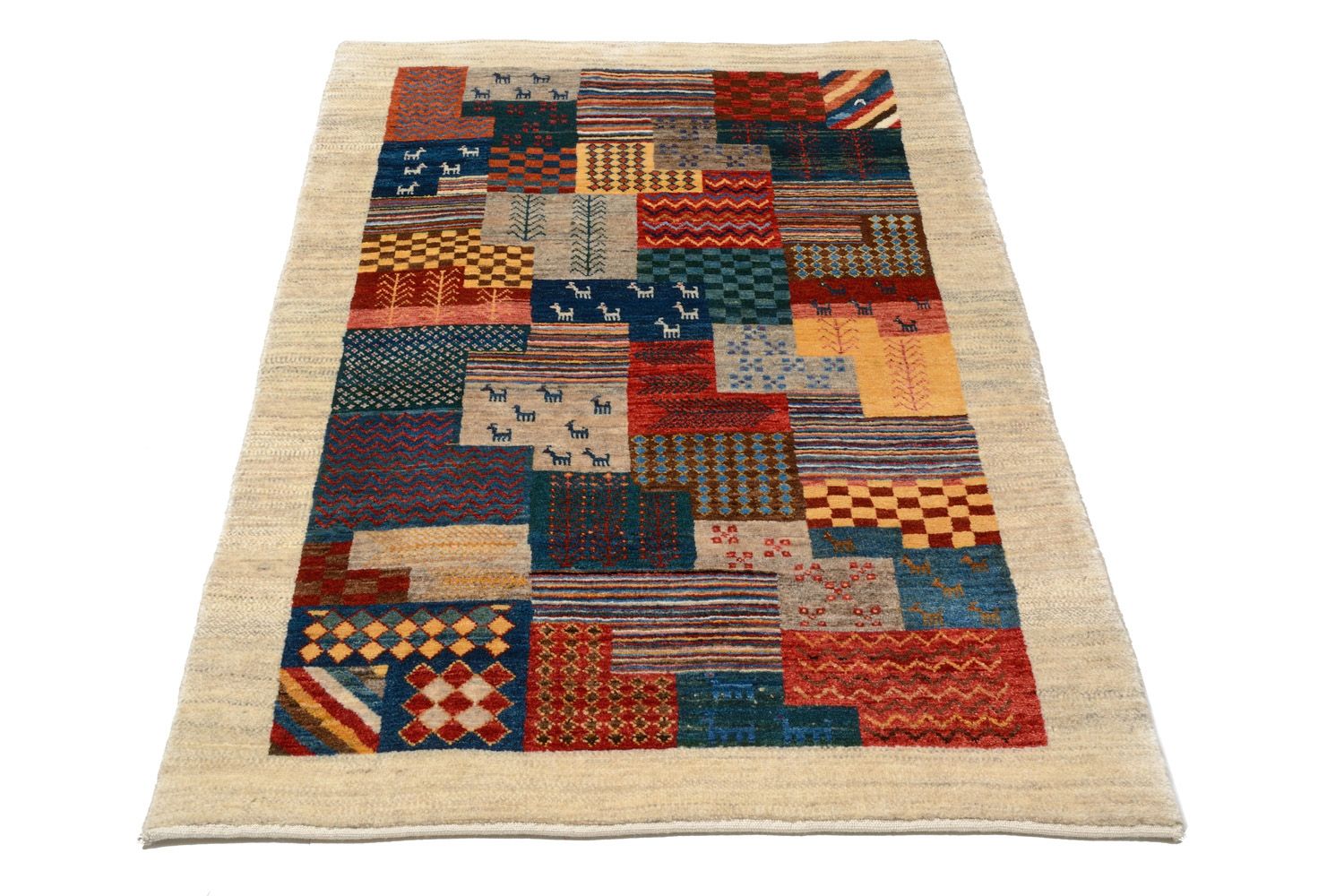 Gabbeh teppe - Loribaft persisk teppe - 155 x 102 cm - flerfarget