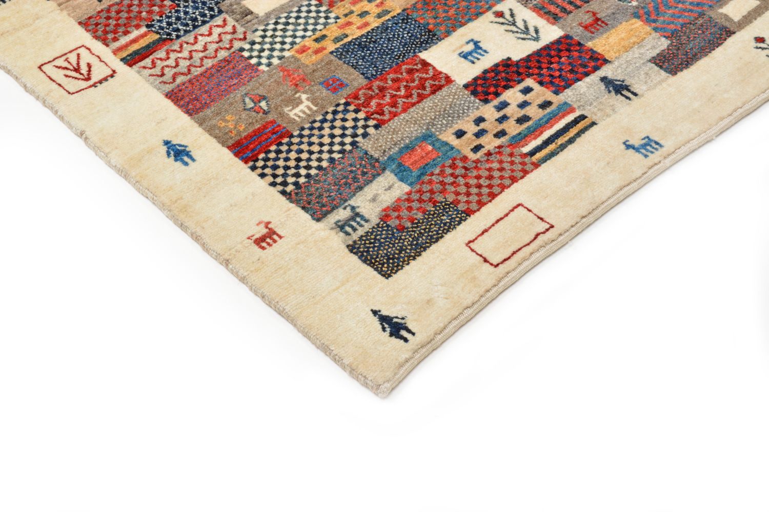 Gabbeh Koberec - Loribaft Perský - 154 x 103 cm - vícebarevné