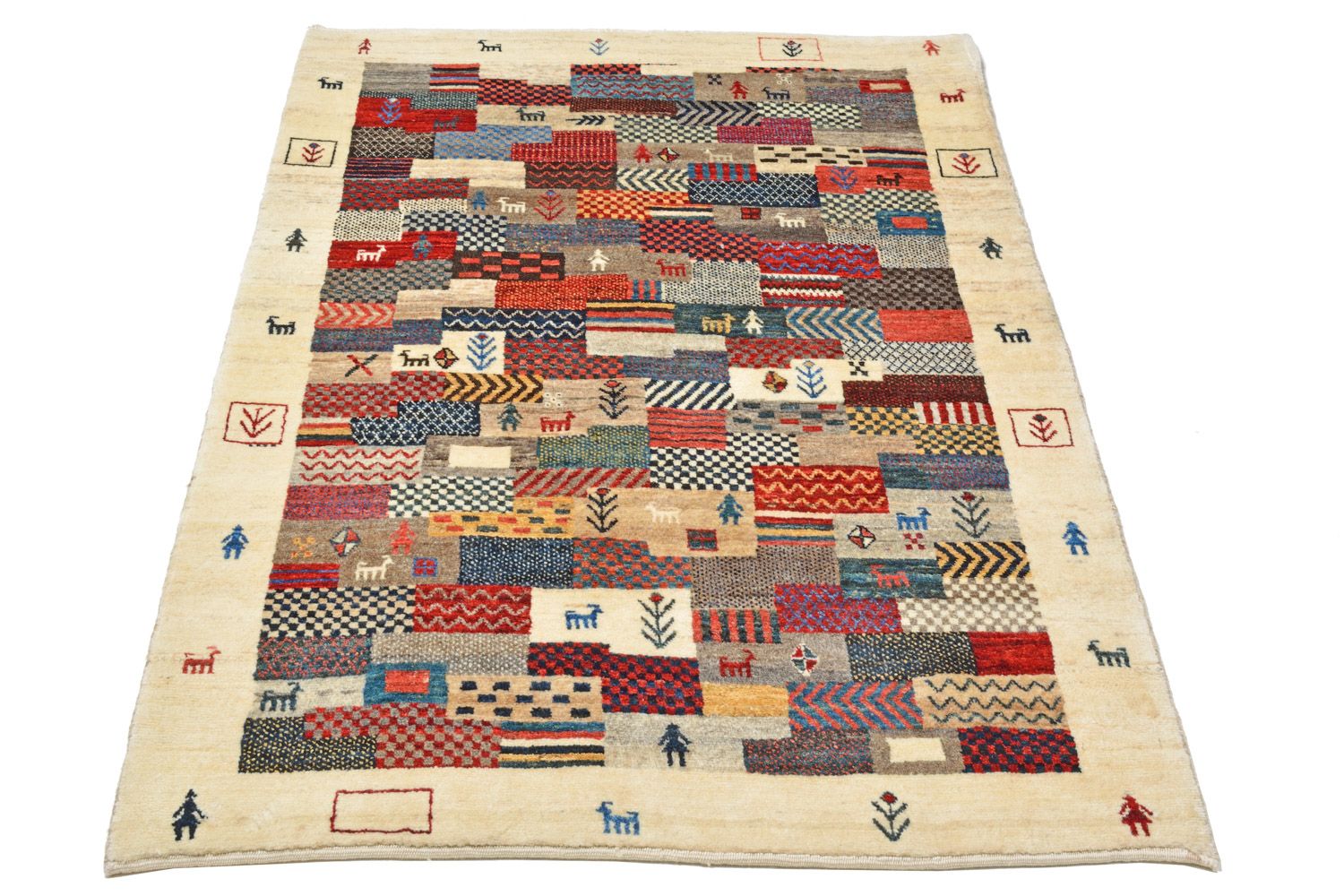 Gabbeh Koberec - Loribaft Perský - 154 x 103 cm - vícebarevné