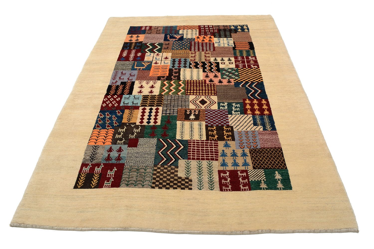 Alfombra Gabbeh - Loribaft Persa - 254 x 164 cm - multicolor