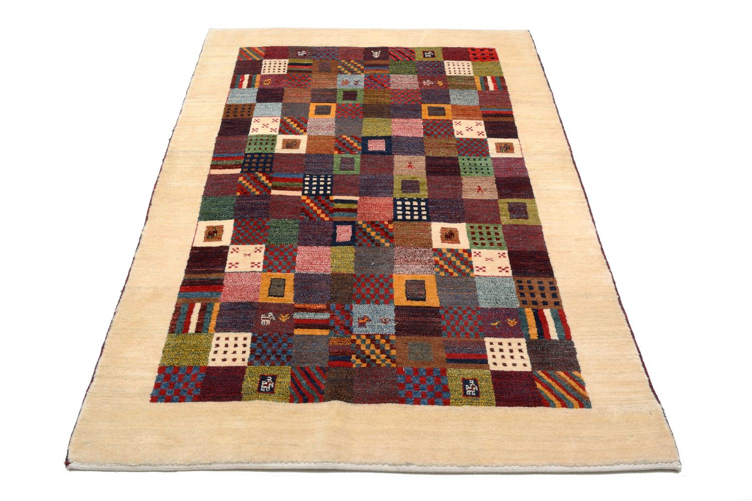 Gabbeh Koberec - Loribaft Perský - 201 x 125 cm - vícebarevné