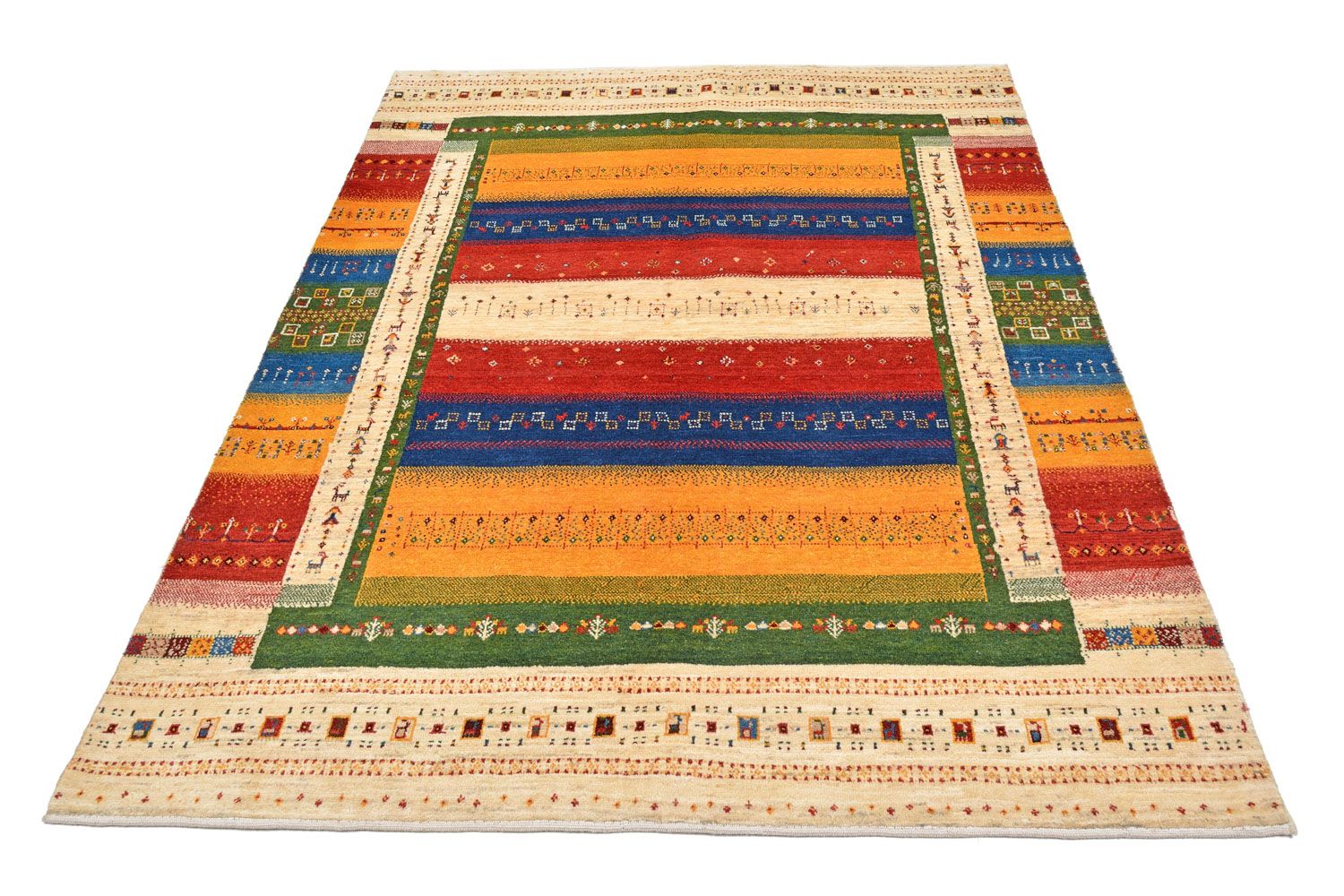 Alfombra Gabbeh - Loribaft Persa - 205 x 150 cm - colorido