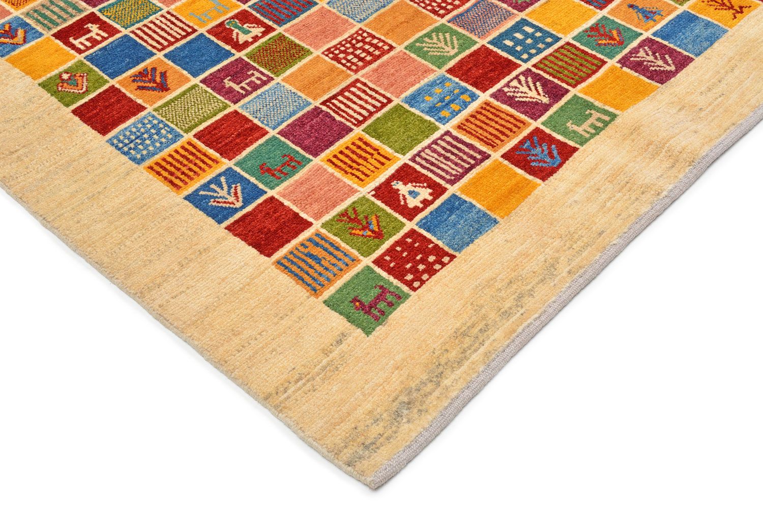 Gabbeh teppe - Loribaft persisk teppe - 201 x 155 cm - flerfarget