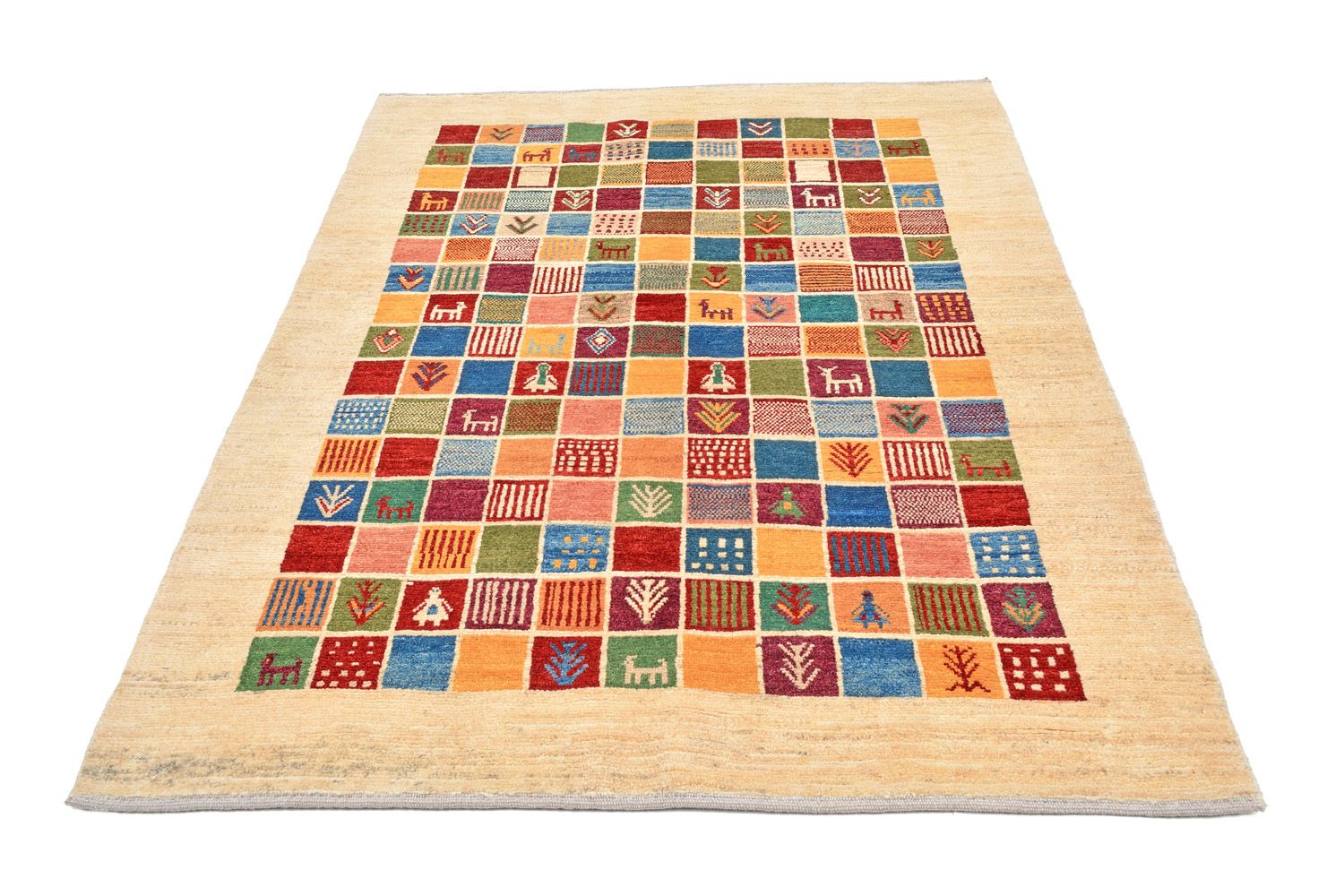 Gabbeh teppe - Loribaft persisk teppe - 201 x 155 cm - flerfarget