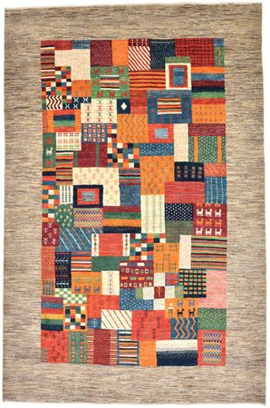 Gabbeh Koberec - Loribaft Perský - 303 x 198 cm - vícebarevné