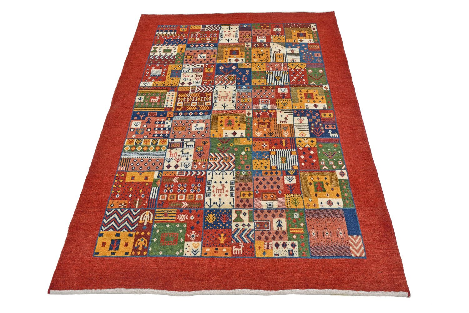 Gabbeh Koberec - Loribaft Perský - 176 x 111 cm - červená