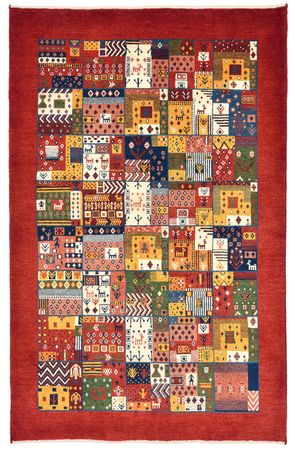 Gabbeh Koberec - Loribaft Perský - 176 x 111 cm - červená