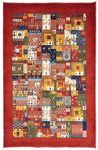 Gabbeh Koberec - Loribaft Perský - 176 x 111 cm - červená