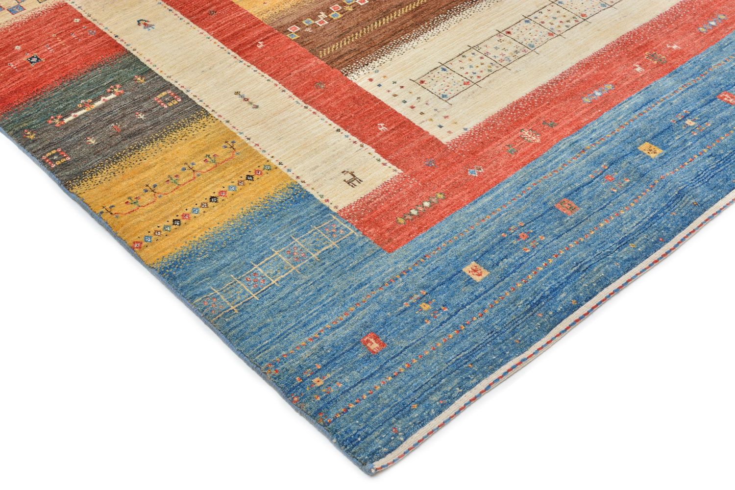 Alfombra Gabbeh - Loribaft Persa - 286 x 204 cm - colorido