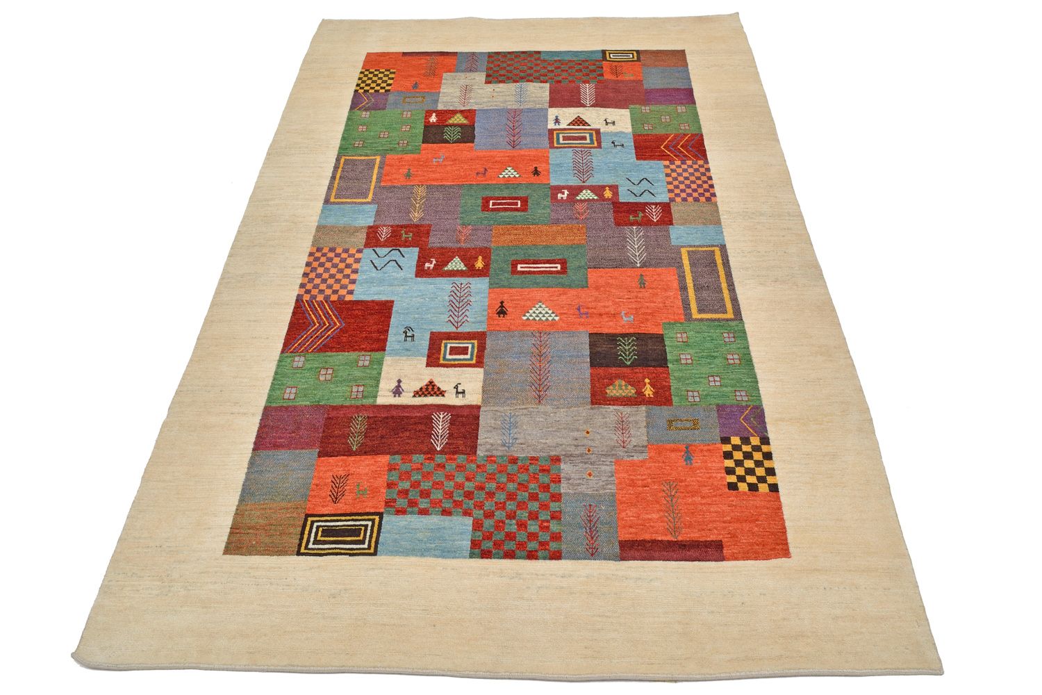 Gabbeh teppe - Loribaft persisk teppe - 322 x 209 cm - flerfarget