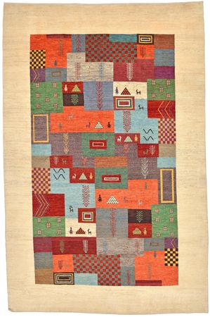 Gabbeh teppe - Loribaft persisk teppe - 322 x 209 cm - flerfarget